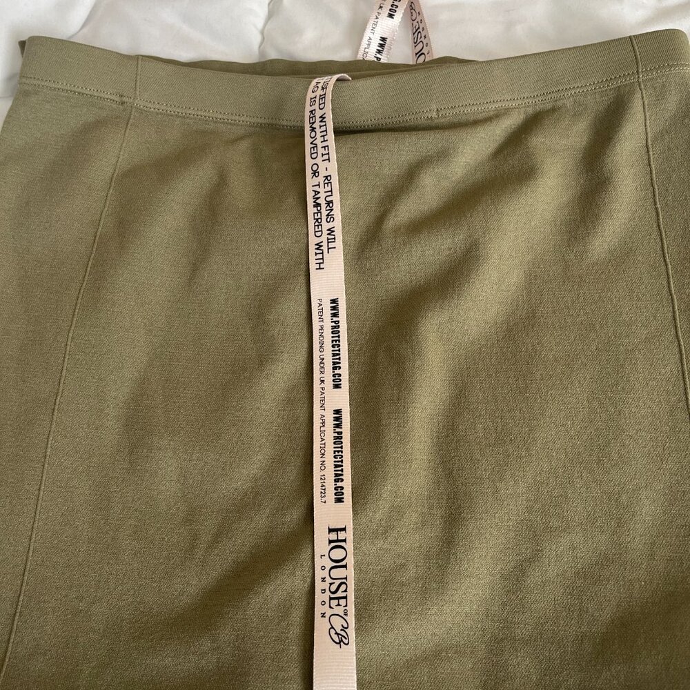 BRAND NEW w/ TAGS House of CB Midi Shahla Skirt in Khaki